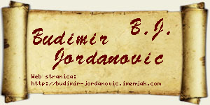Budimir Jordanović vizit kartica